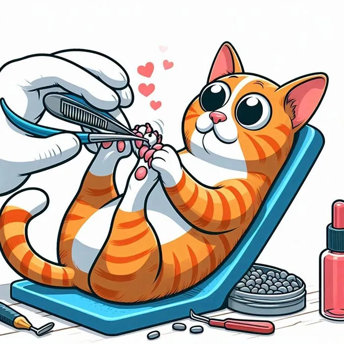 Cat Brushing, Bathing, Nail Trimming