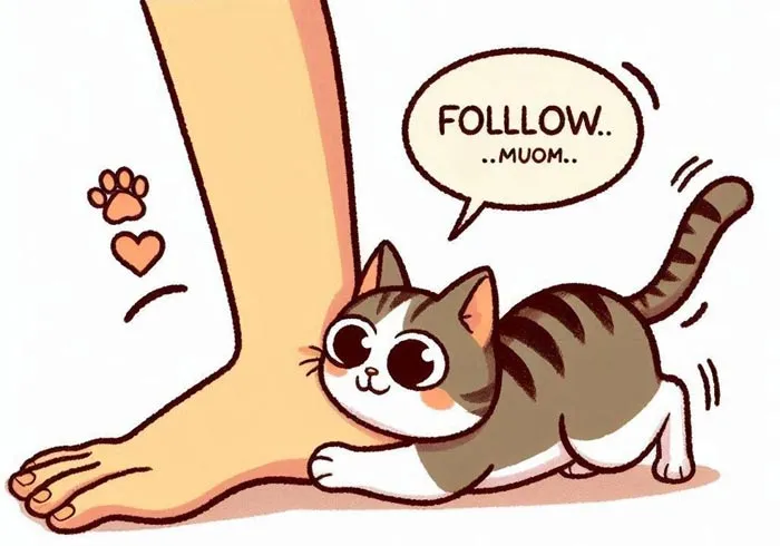 Cat Following You Around