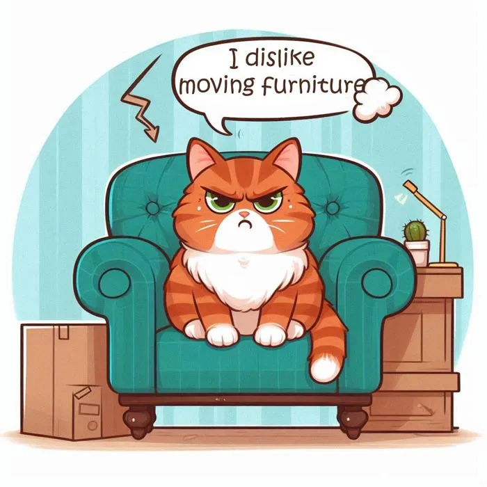 Cats Dislike Moving Furniture